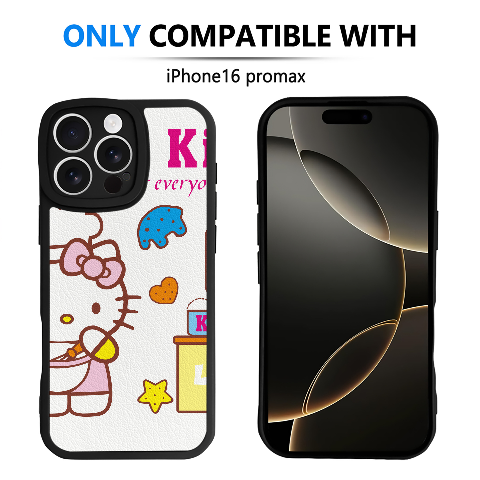 （画像用） Hello Kitty ハローキティ 【iPhone 16シリーズ対応】シリコンスマホケース（レザー調） 材質：シリコン